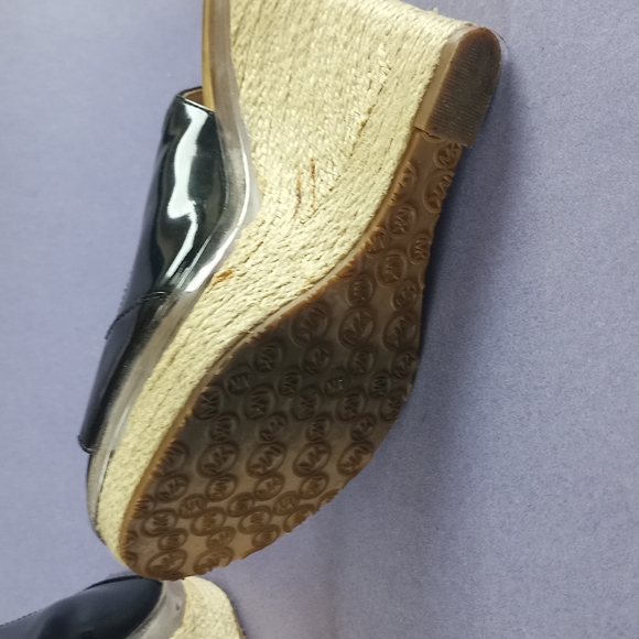 Michael Kors Black & Clear Platform Espadrilles Shoes - Picture 8 of 10